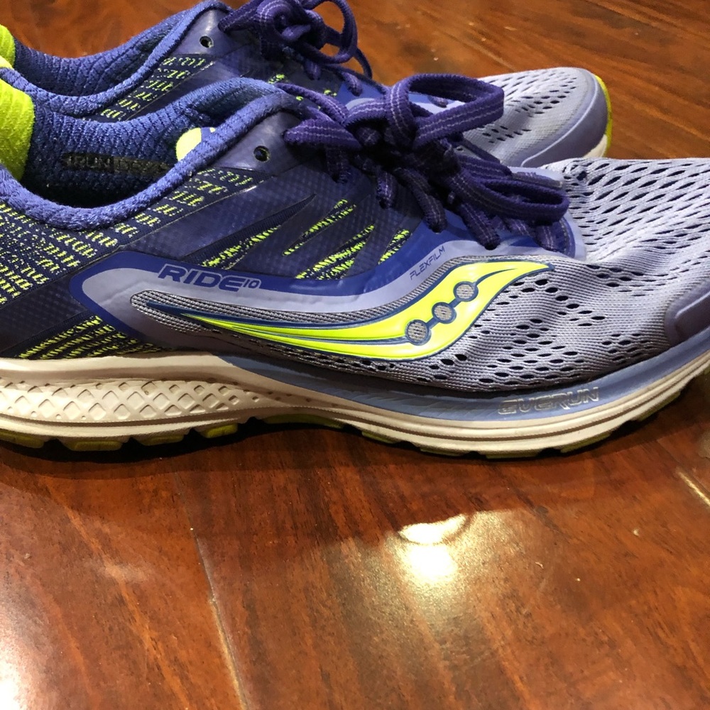 Purple tennis shoes